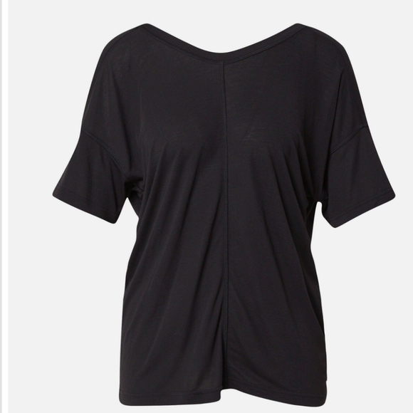 Adidas women's Yoga Studio Oversized Active Tshirt Black (S) - Picture 7 of 7